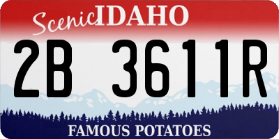 ID license plate 2B3611R