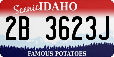 ID license plate 2B3623J