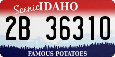 ID license plate 2B3631O