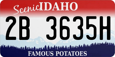 ID license plate 2B3635H