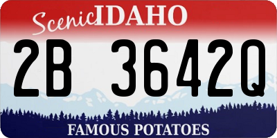 ID license plate 2B3642Q