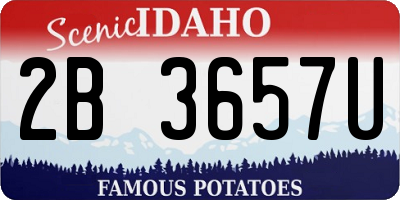 ID license plate 2B3657U