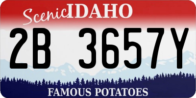 ID license plate 2B3657Y