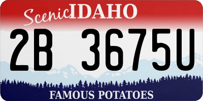 ID license plate 2B3675U