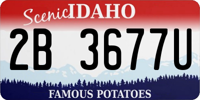 ID license plate 2B3677U