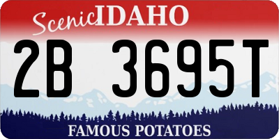 ID license plate 2B3695T