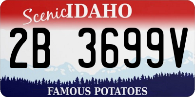 ID license plate 2B3699V