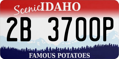ID license plate 2B3700P