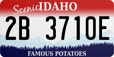ID license plate 2B3710E