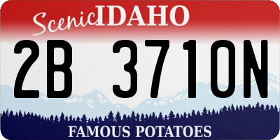 ID license plate 2B3710N