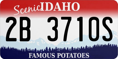 ID license plate 2B3710S