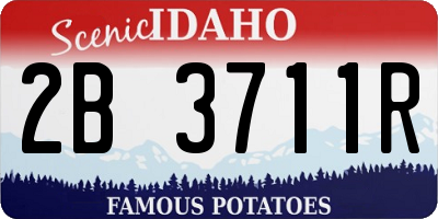 ID license plate 2B3711R