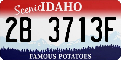 ID license plate 2B3713F