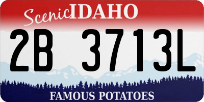 ID license plate 2B3713L