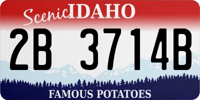 ID license plate 2B3714B