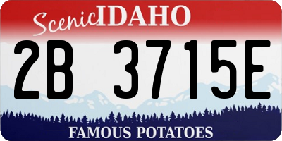 ID license plate 2B3715E