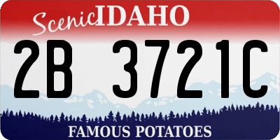 ID license plate 2B3721C