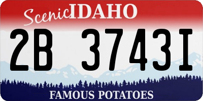 ID license plate 2B3743I