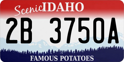 ID license plate 2B3750A