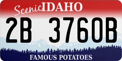 ID license plate 2B3760B
