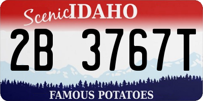 ID license plate 2B3767T