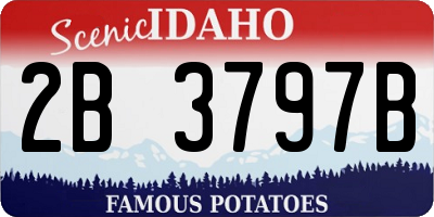 ID license plate 2B3797B