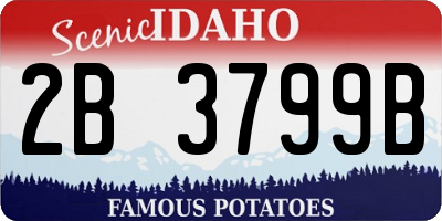 ID license plate 2B3799B