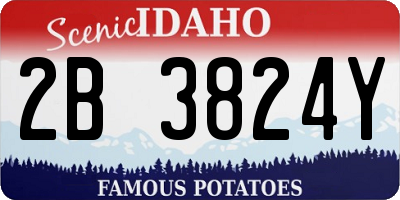ID license plate 2B3824Y