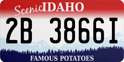 ID license plate 2B3866I