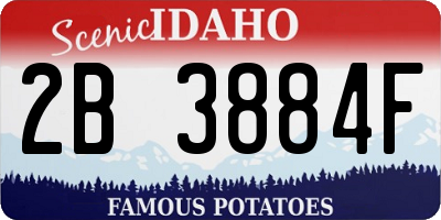 ID license plate 2B3884F