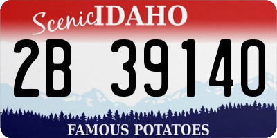 ID license plate 2B3914O