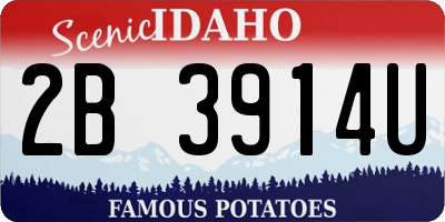 ID license plate 2B3914U