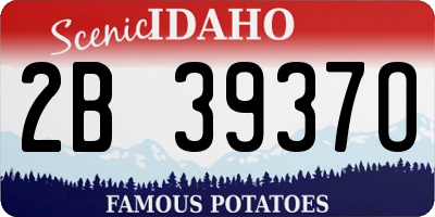 ID license plate 2B3937O