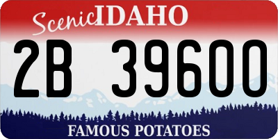 ID license plate 2B3960O