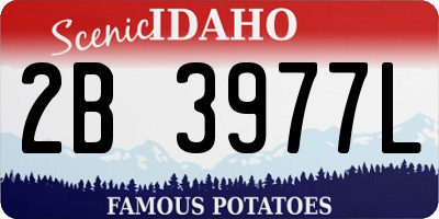 ID license plate 2B3977L