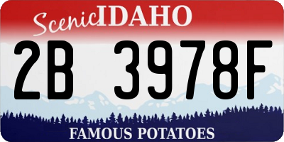 ID license plate 2B3978F