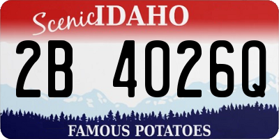 ID license plate 2B4026Q