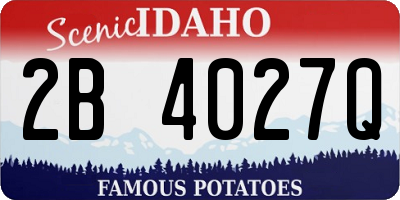 ID license plate 2B4027Q