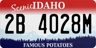 ID license plate 2B4028M