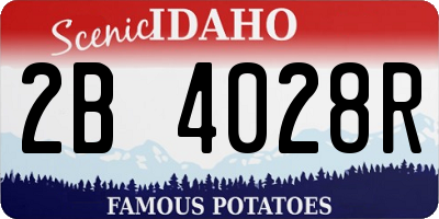 ID license plate 2B4028R