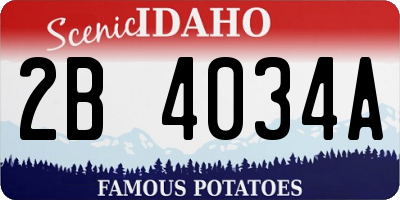 ID license plate 2B4034A