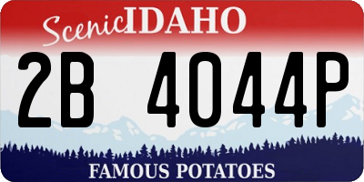 ID license plate 2B4044P