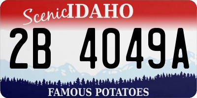 ID license plate 2B4049A