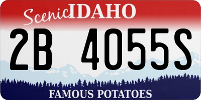 ID license plate 2B4055S