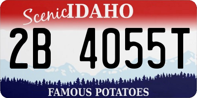 ID license plate 2B4055T