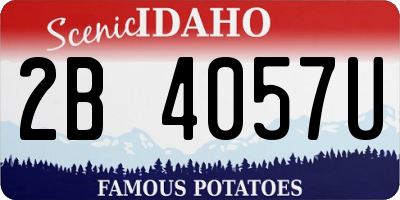 ID license plate 2B4057U