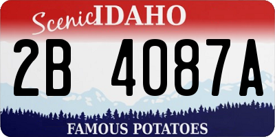 ID license plate 2B4087A