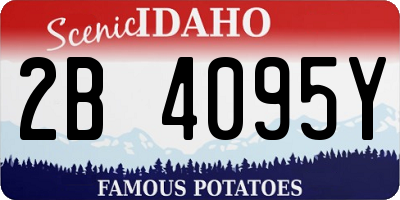ID license plate 2B4095Y