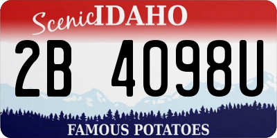 ID license plate 2B4098U