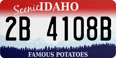ID license plate 2B4108B